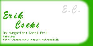 erik csepi business card